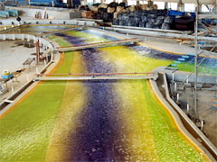 斐伊川放水路模型実験写真