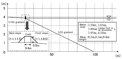 Cross section of the levee model