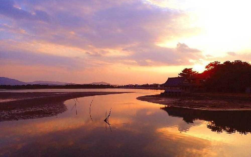 名勝和歌の浦　干潟の風景