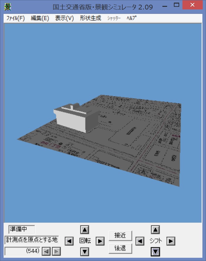 計測点を原点とする下図と物件