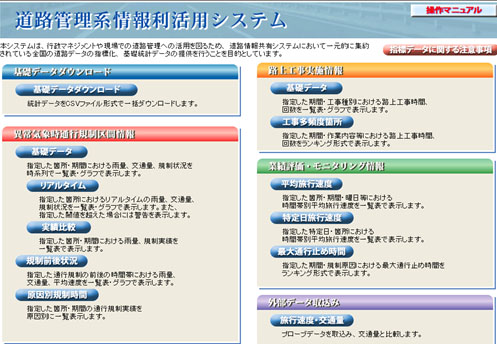 道路管理系情報利活用システム